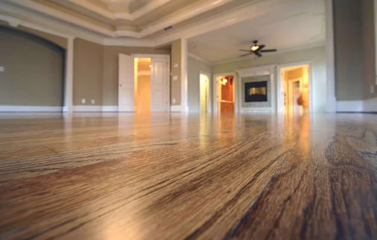 Luxury hardwood flooring in an elegant room