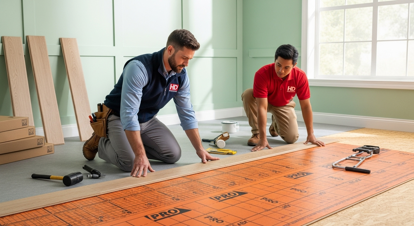 Professional hardwood floor installation