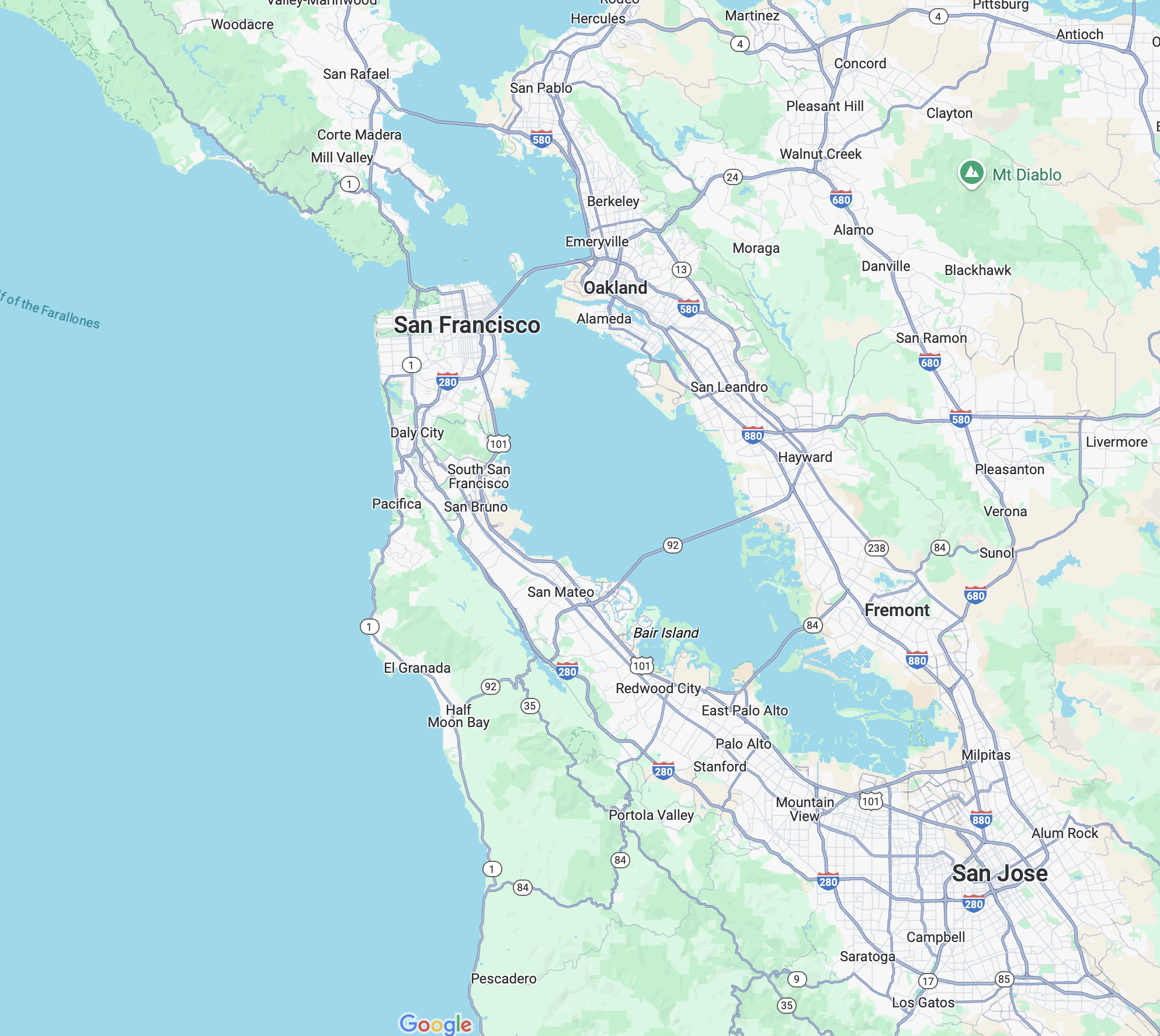 Map of HD Flooring Service Area in California